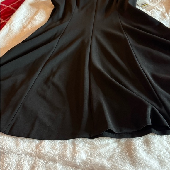 Calvin Klein Black Fit & Flare Dress Size 14 NWT CK Zip Charm Sleeveless - Picture 8 of 11